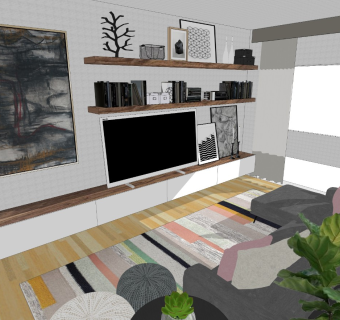 现代风格客厅模型